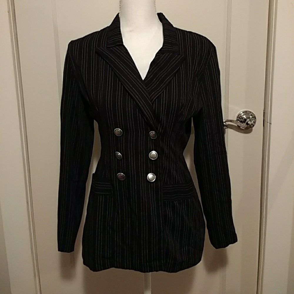 Pin stripped suit jacket